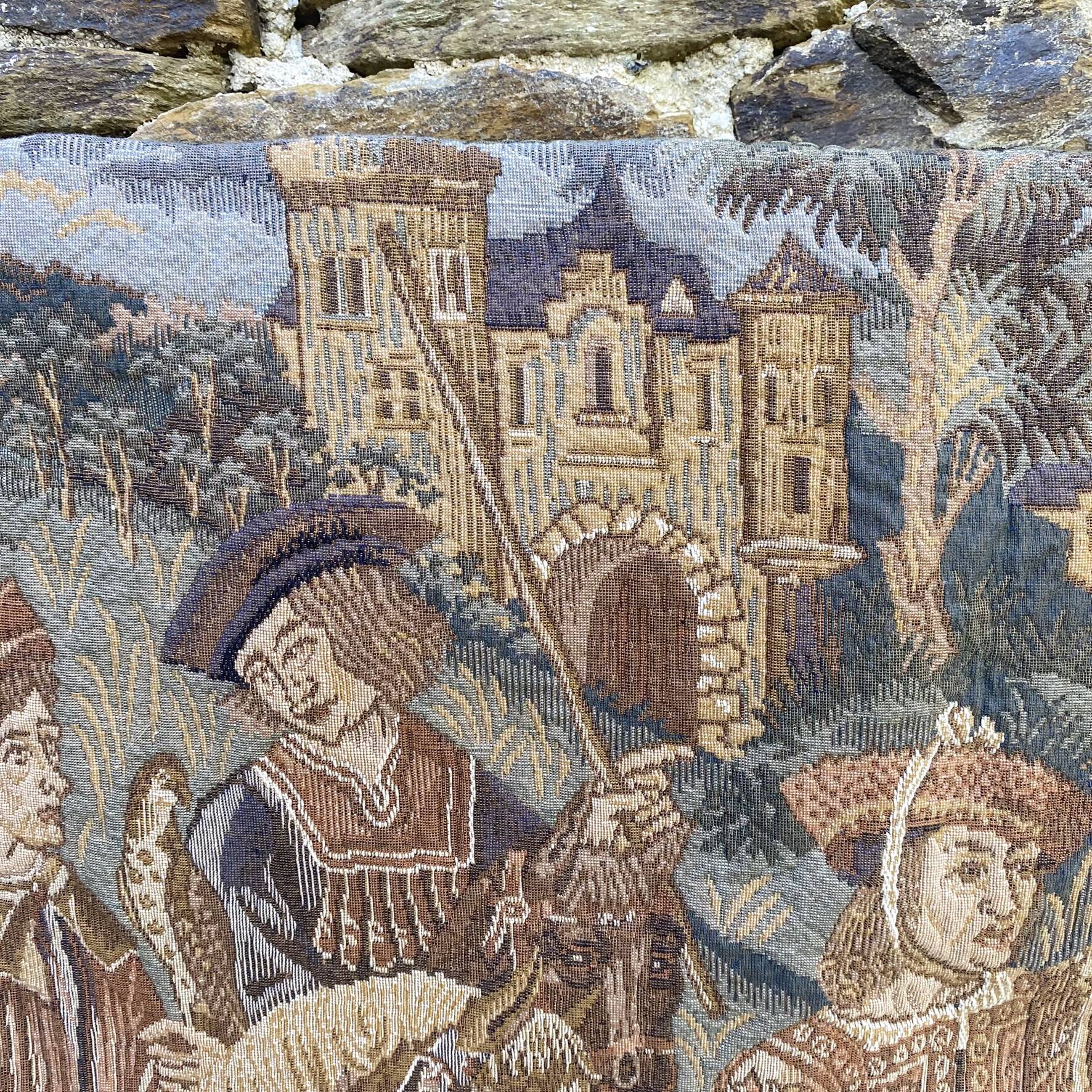Medieval style wall tapestry 100 × 64 cm