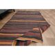Vintage Turkish Striped Orange Purple Runner Rug 107x233