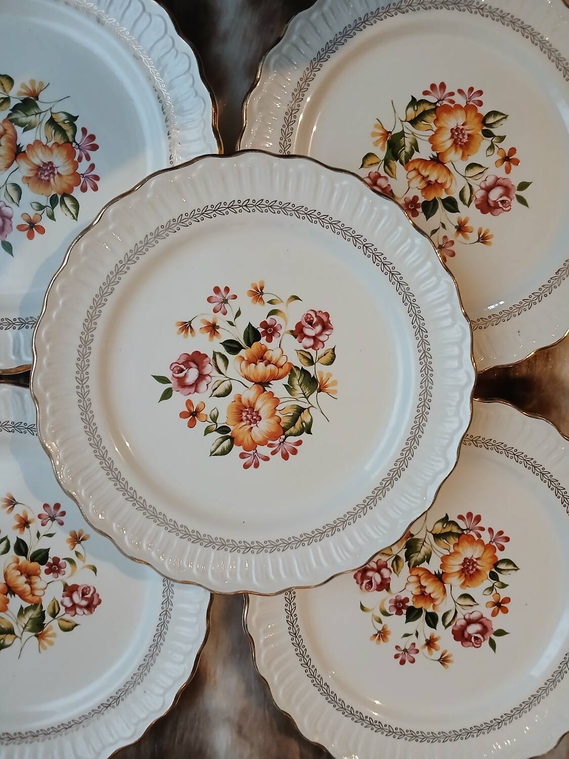 12 antique dessert plates "Capri"