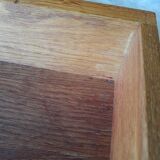 Bedside table oak compass legs - vintage