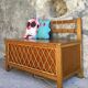 Vintage toy chest or rattan children's bench - 1960