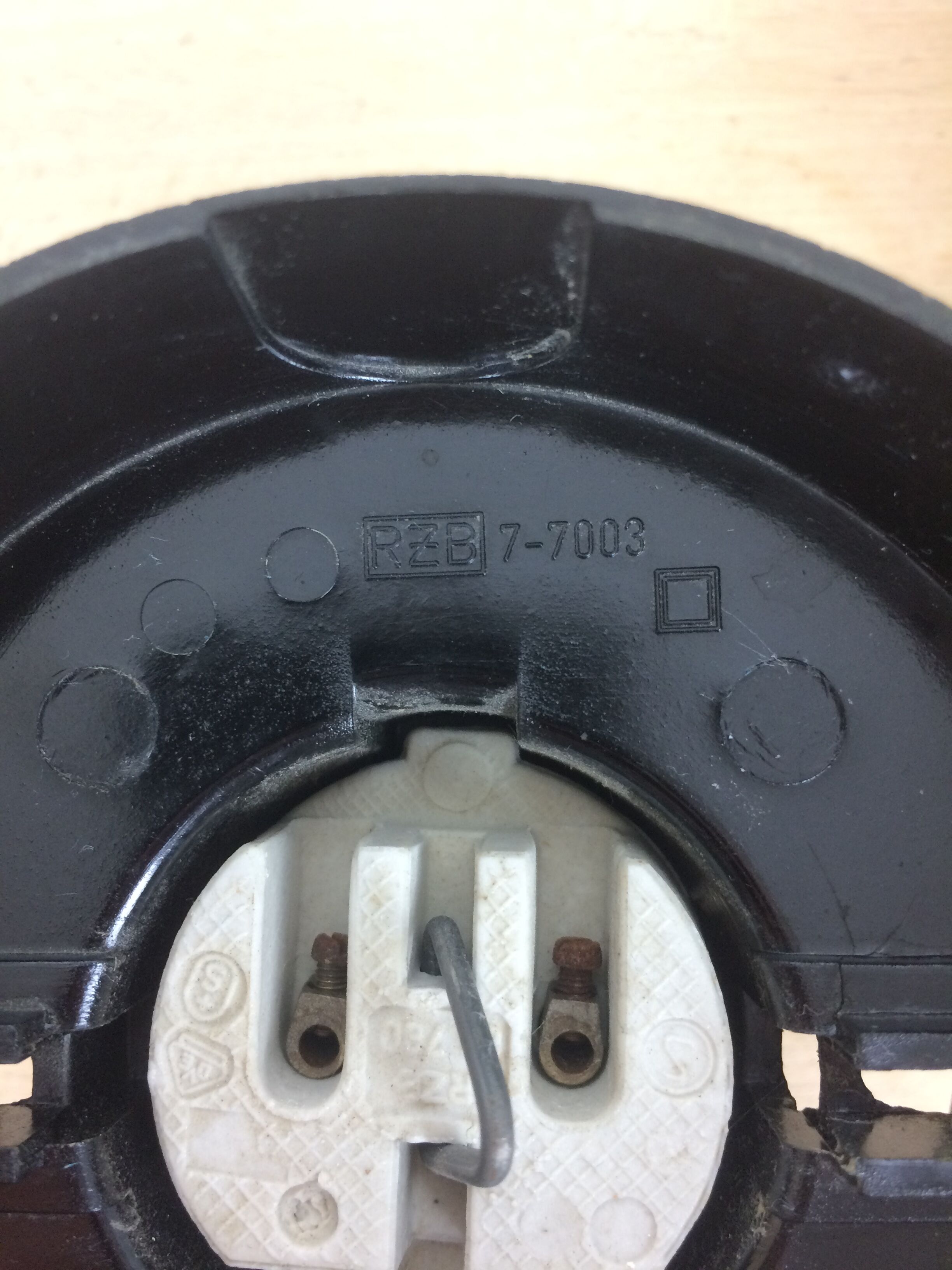 Pair of opaline globe and bakelite wall lamps RZB Leuchten