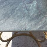 Bronze swan low table and pearl green marble 1950s