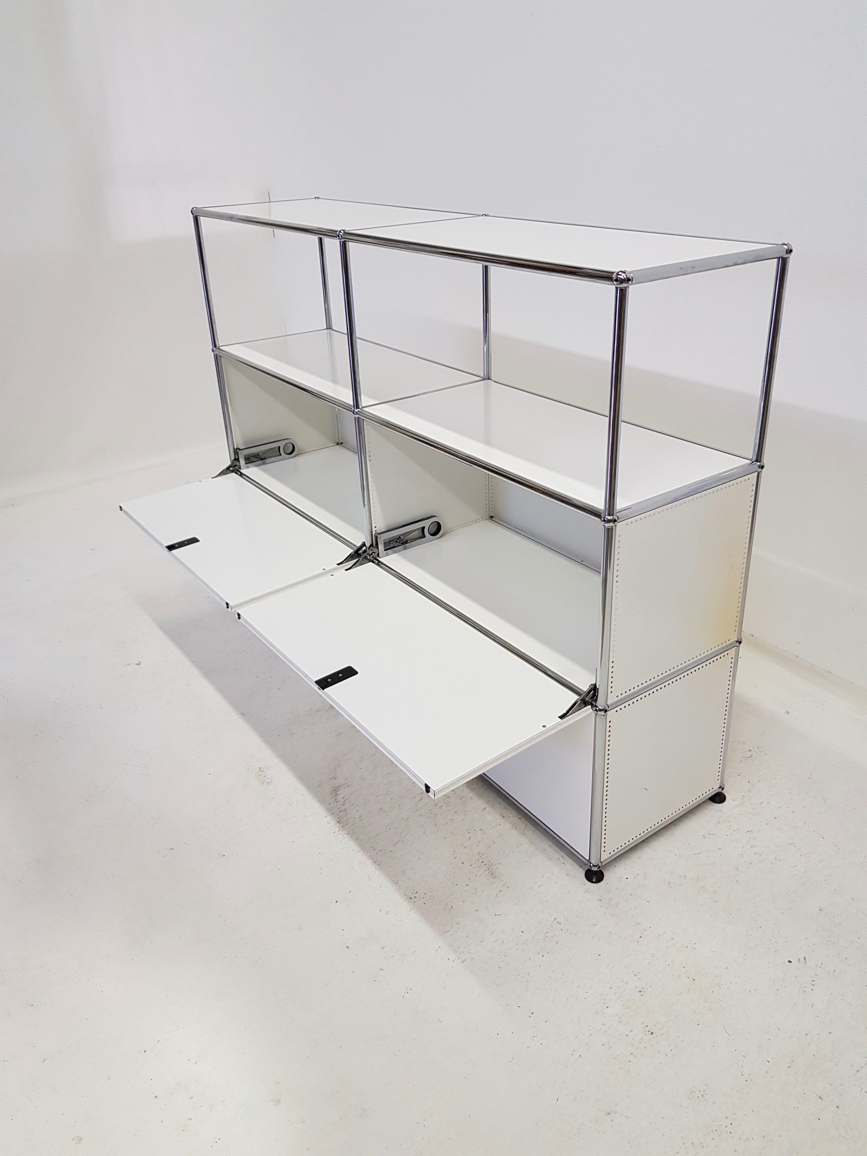 USM haller white furniture - highboard with 4 hatch doors