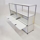 USM haller white furniture - highboard with 4 hatch doors