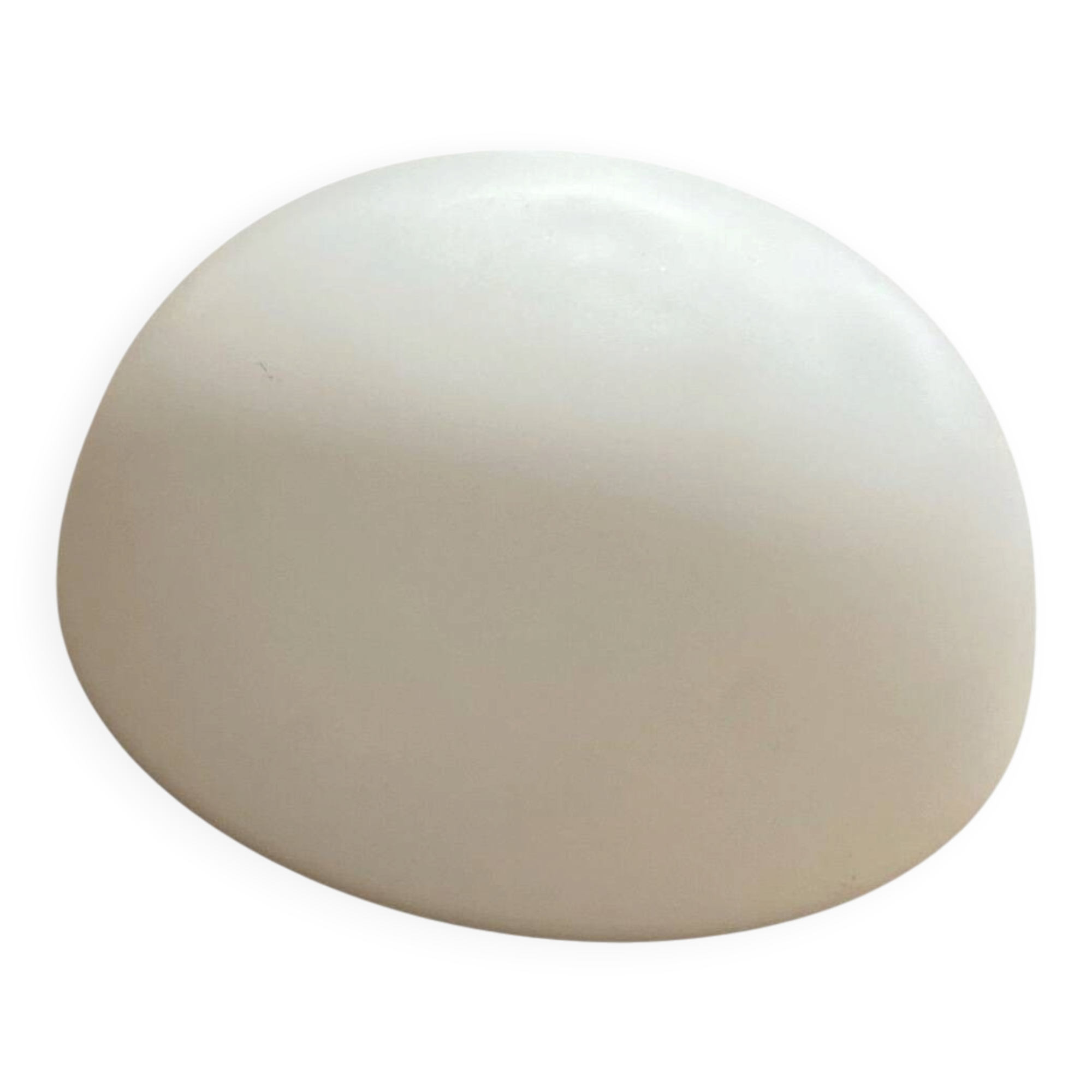 Vintage wall-mounted ceiling light, frosted white glass, half-moon shape, 20 cm.