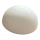 Vintage wall-mounted ceiling light, frosted white glass, half-moon shape, 20 cm.
