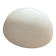 Vintage wall-mounted ceiling light, frosted white glass, half-moon shape, 20 cm.
