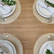 Solid oak table with extensions