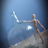 Demijohn 10 L oval transparent