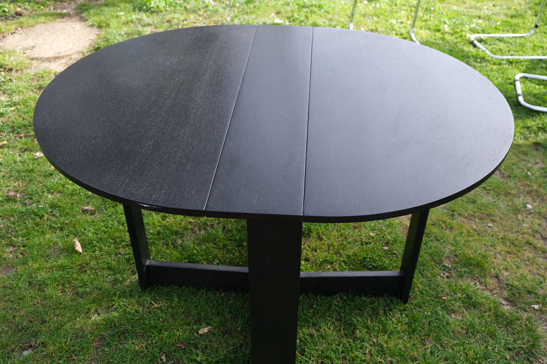 Scandinavian design oval table felling vintage folding 60-70-80