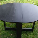 Scandinavian design oval table felling vintage folding 60-70-80