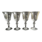 4 Verres à eau – Cristal soufflé estampillé
