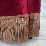 1970s, Danish highback armchair, original condition, red furniture velour.