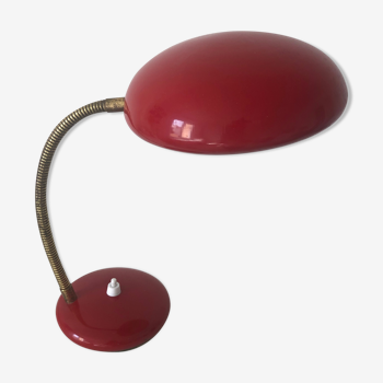 Lampe soucoupe rouge diable vintage 1950 30cm