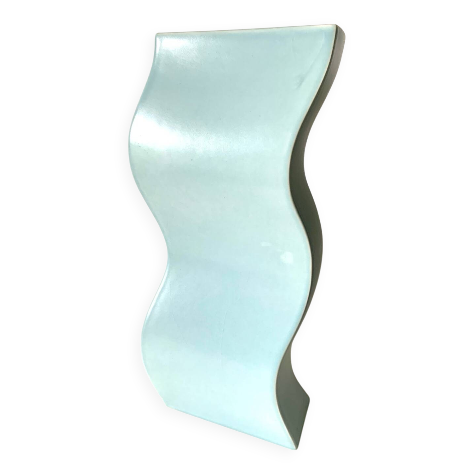 Large blue ceramic vase J. Molin Charolles