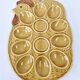 Vintage barbotine egg plate egg holder 10 holes made in japan