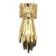 Brass door knocker in the shape of a hand, 1970s.