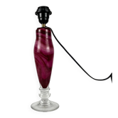 Marbled pink glass lamp base by René Courson (1980/90)