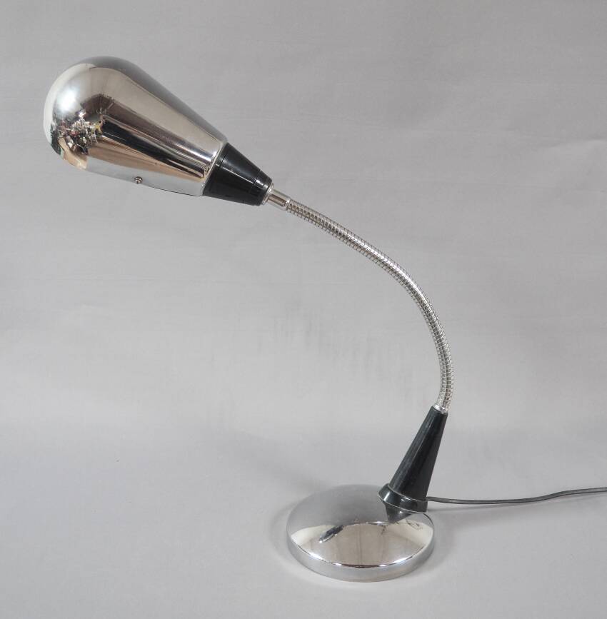 Large stainless steel desk lamp