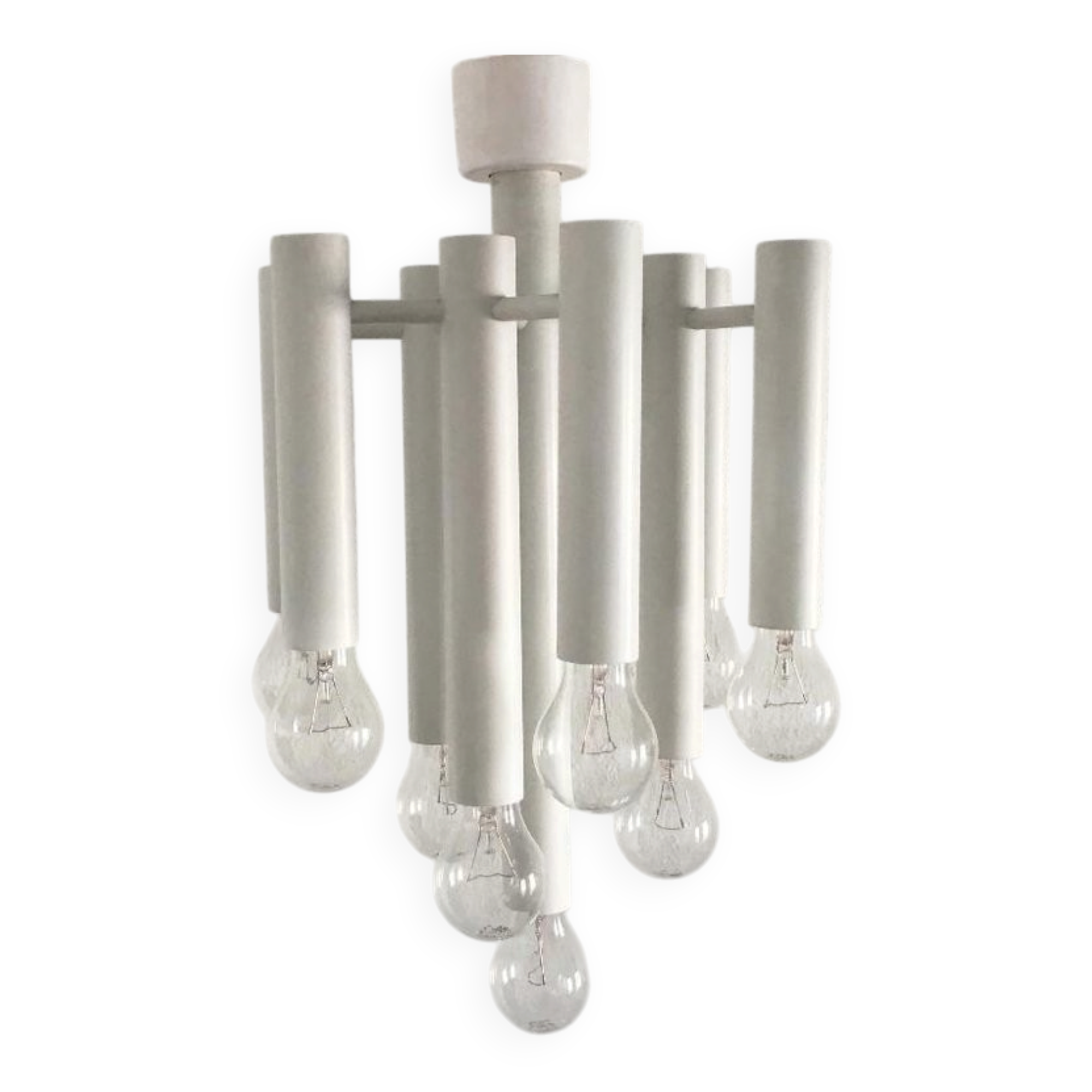 Minimalist suspension from the Swiss space age of the mid-century type 415 by Temde, 1960s.