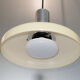 Suspension vintage avec abat-jour en verre opalin beige années 60-70