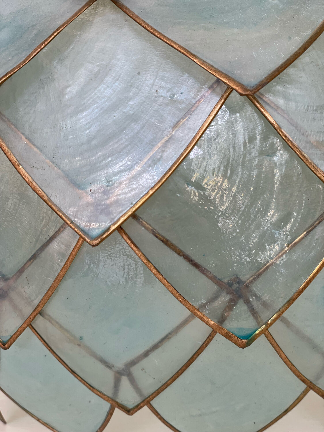 Abat-jour en nacre vintage