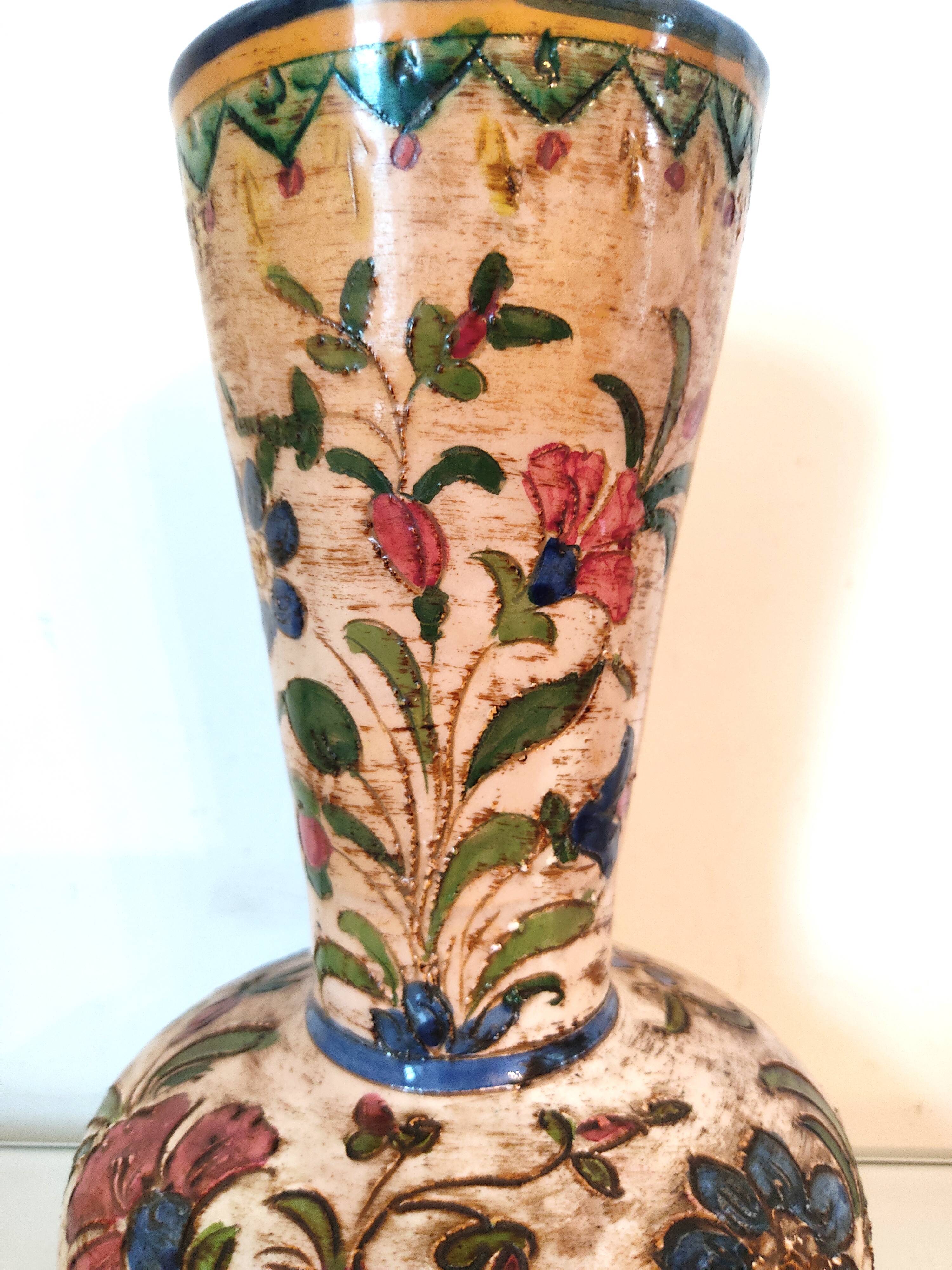 Italian ceramic flower vase