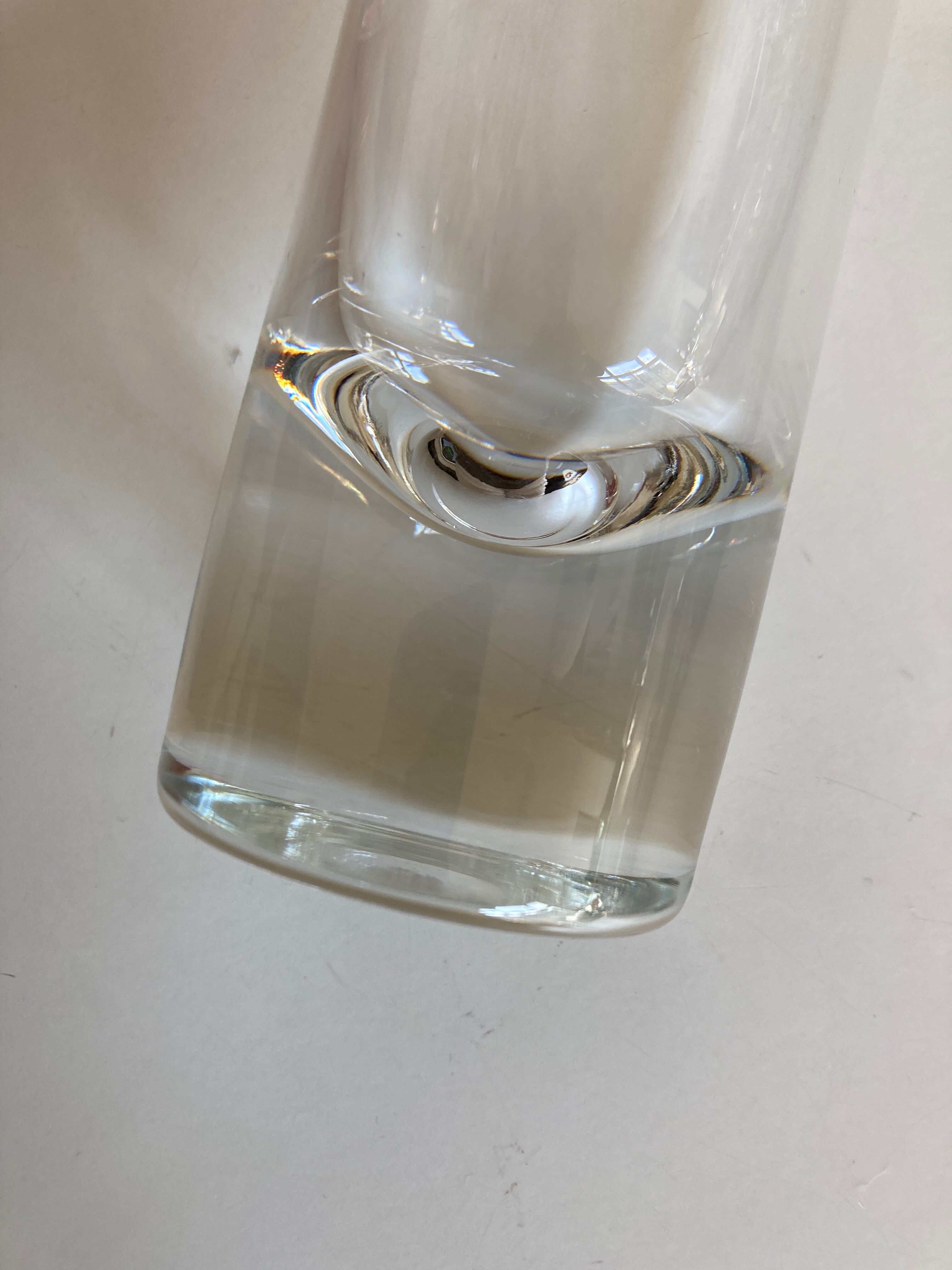 Set of 4 glass cups XL high ball 1970 in half crystal