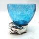 Large glass bowl rcr colle - silver 925 snail base carapelli & miniati