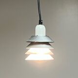 Pair of vintage pendant lights - 70s design metal lamps