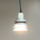 Pair of vintage pendant lights - 70s design metal lamps