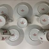 Set of 5 espresso coffee cups in Limoges Haviland porcelain
