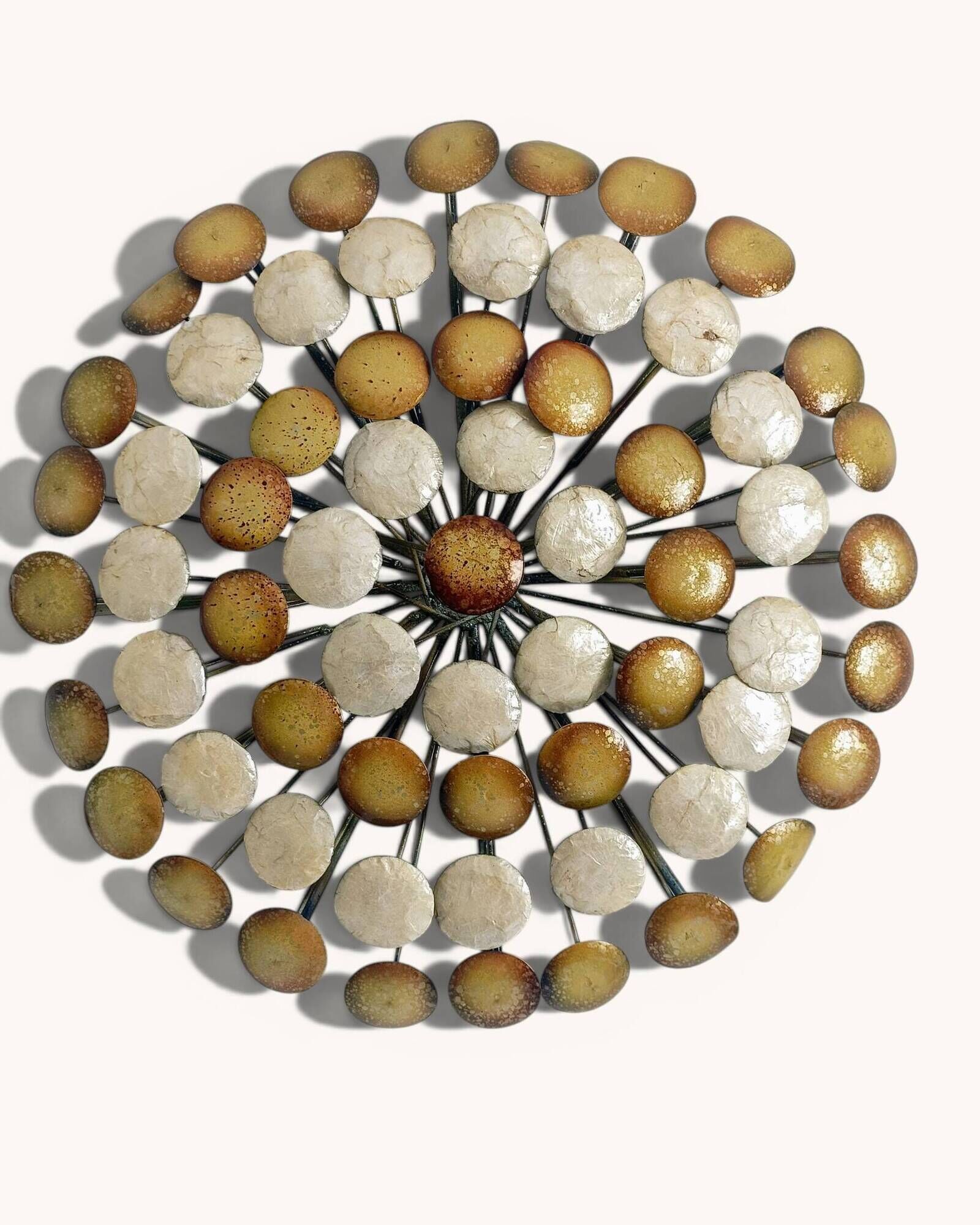 Mid-Century Enameled Metal Wall Sculpture, France, Circa 1965-1975