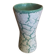Antique Diabolo Vase VALLAURIS Cracked White & Green Ceramic Vintage