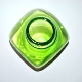 Vase scandinave en verre soufflé vert, 1960-1970