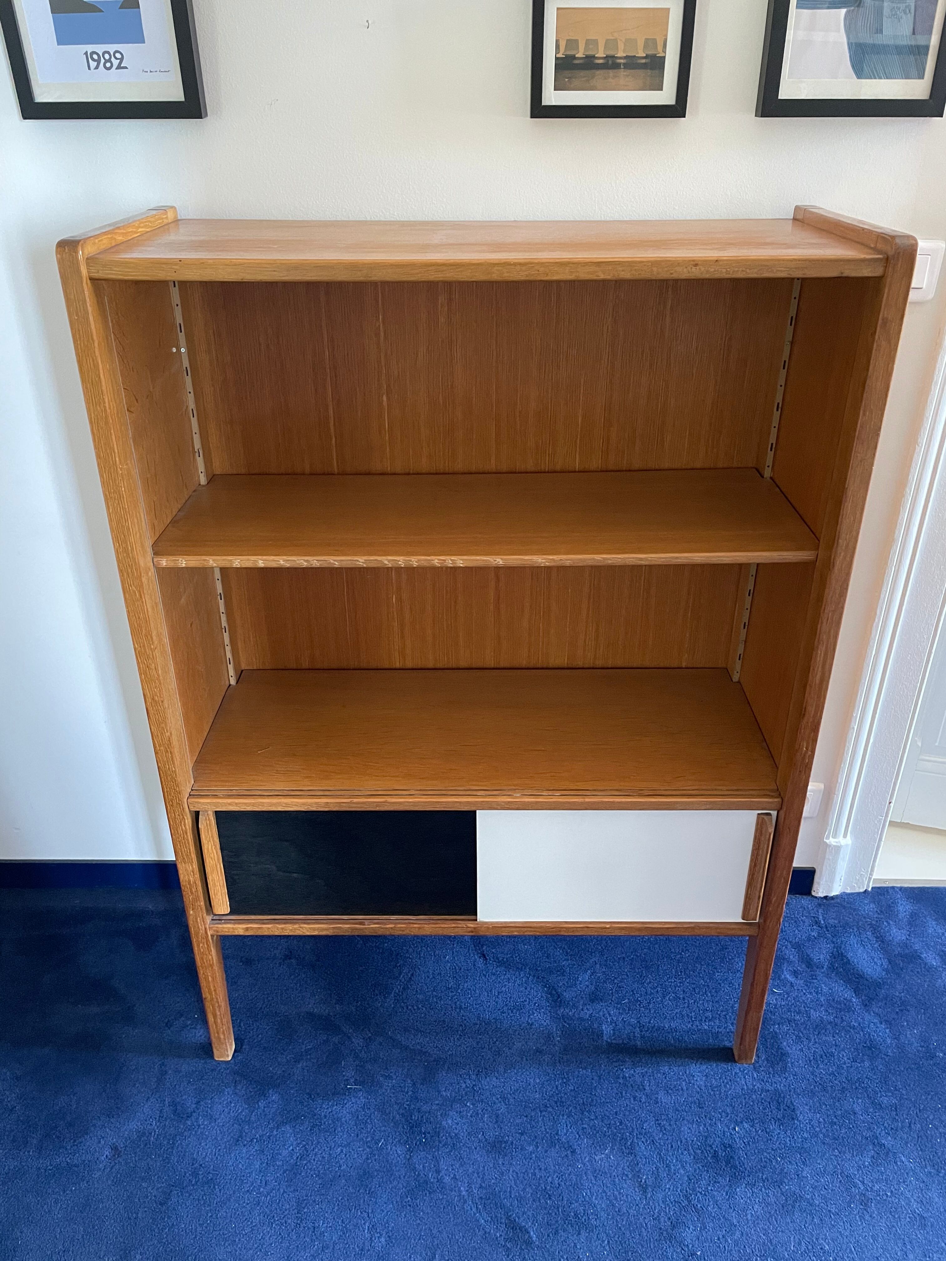 Scandinavian vintage library storage cabinet