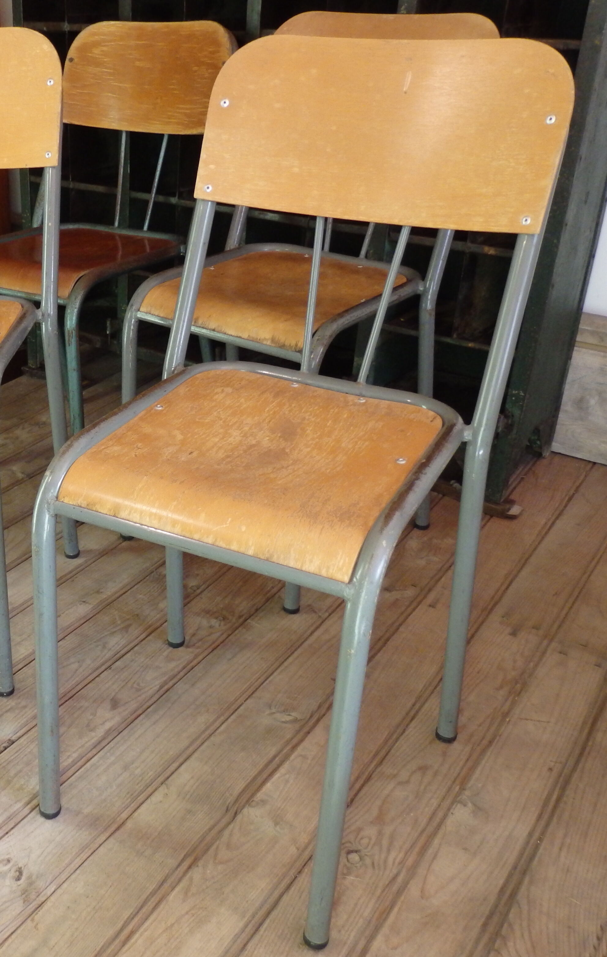 School chair / school chair 1960 with bars