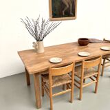 Solid beech farmhouse table