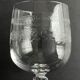 6 Engraved crystal water glasses
