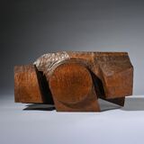 Wood sculpture by Kou Wakabayashi, Japan, circa 1970.