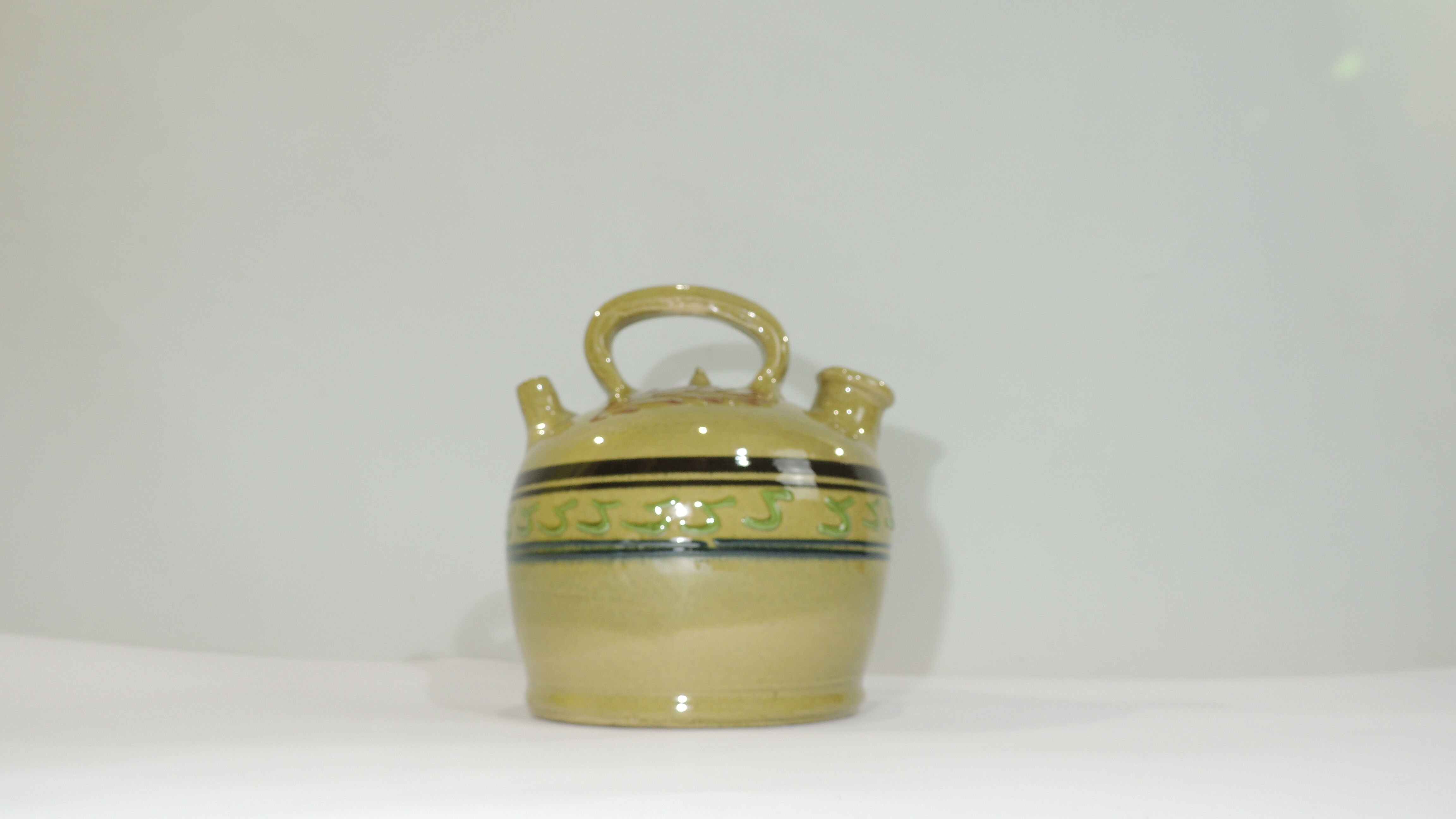 Gargoulette/Glazed terracotta jug/vintage/pitcher