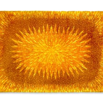 Tapis Bergoss Desso, rya rug laine orange space age moderniste mid-century vintage 1960/1970