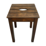 Solid wood handle stool