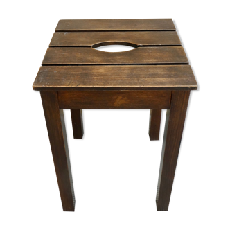 Solid wood handle stool