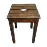 Solid wood handle stool