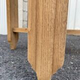 Art Deco pedestal table in solid oak, circa 1940