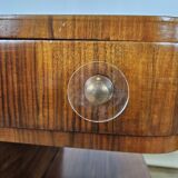 Pair of Art Decò bedside tables in walnut and thuja