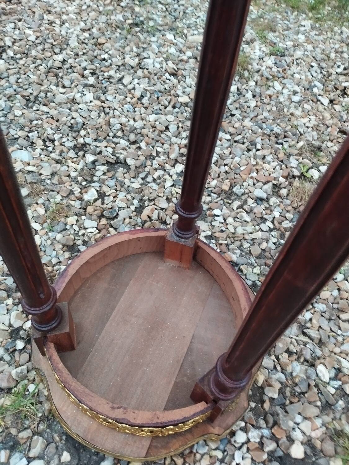 Antique Louis XVI style side table with marble top