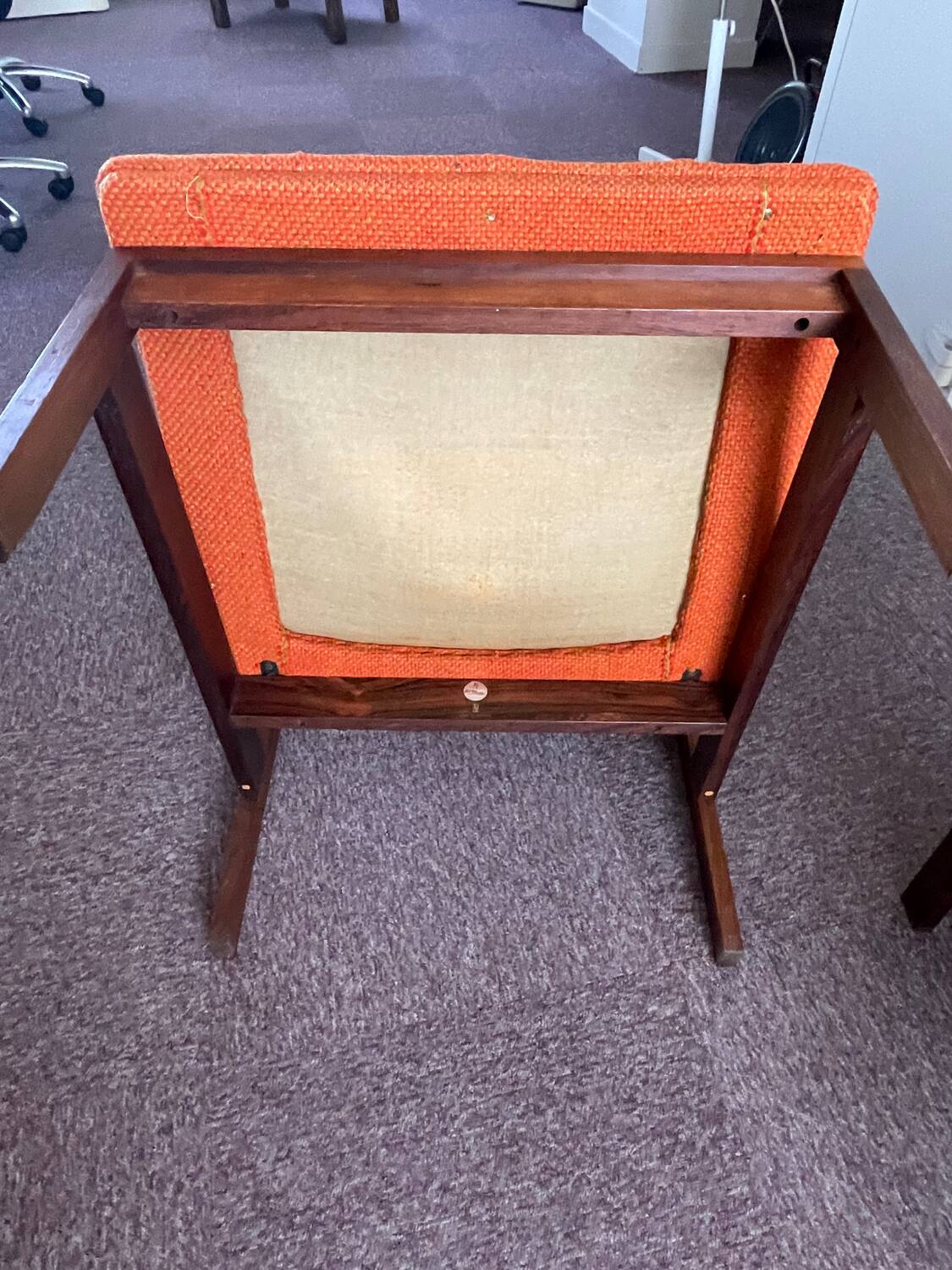 Pair of teak armchairs